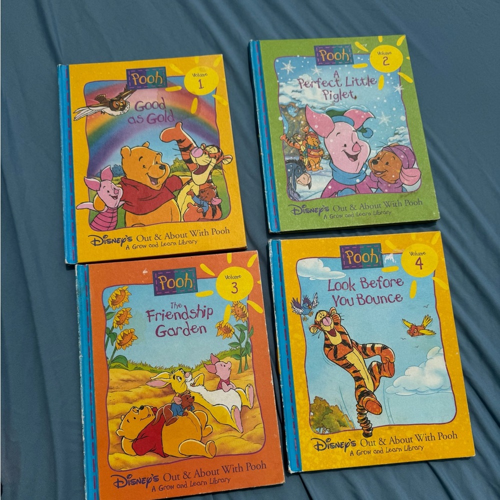 Vintage Disney's Out‎ & About with Pooh Book Set 1-4